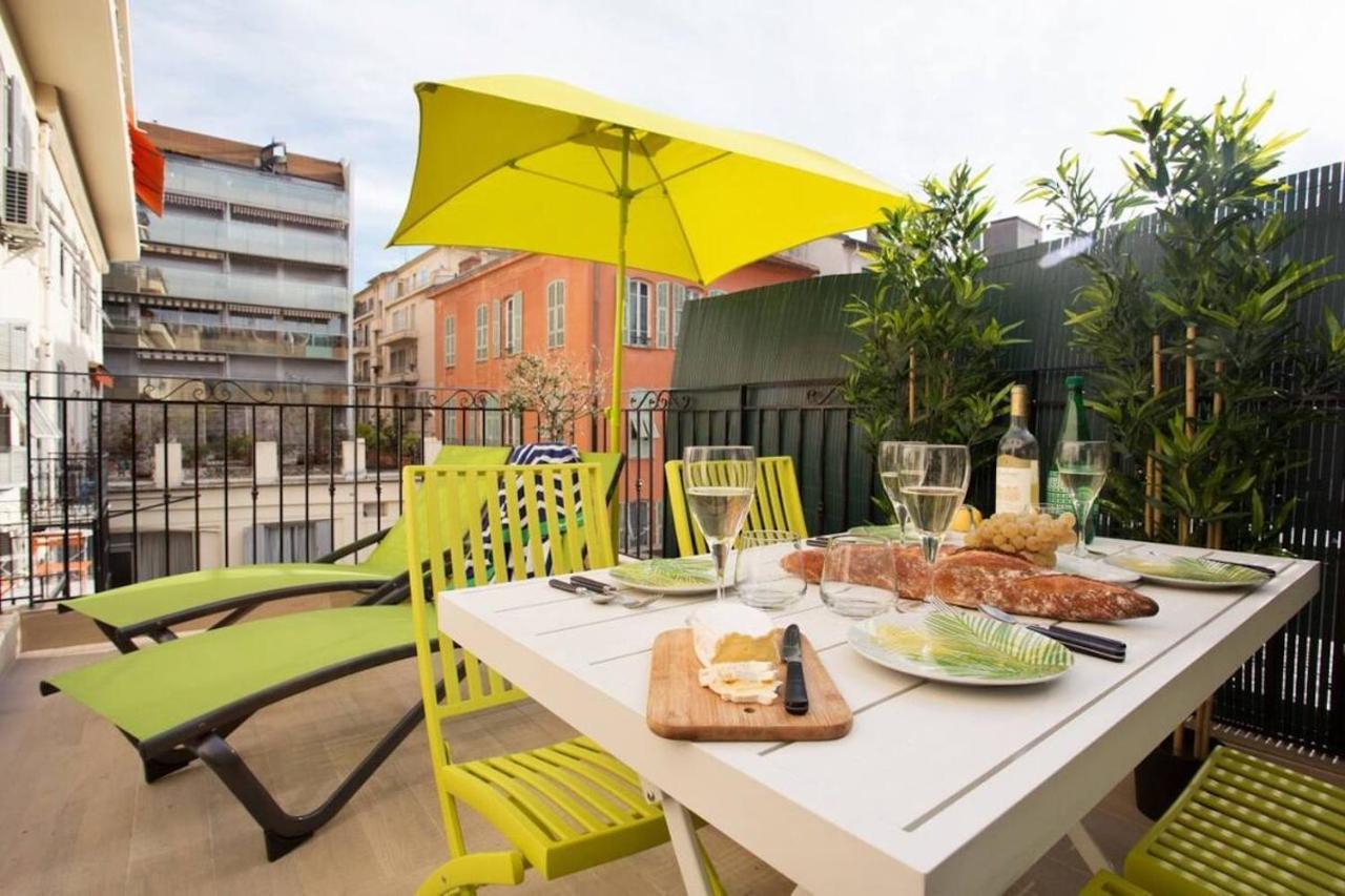 F2 Terrasse, Moderne, Hyper Centre, Clim, Ascenseur Nice Exterior foto